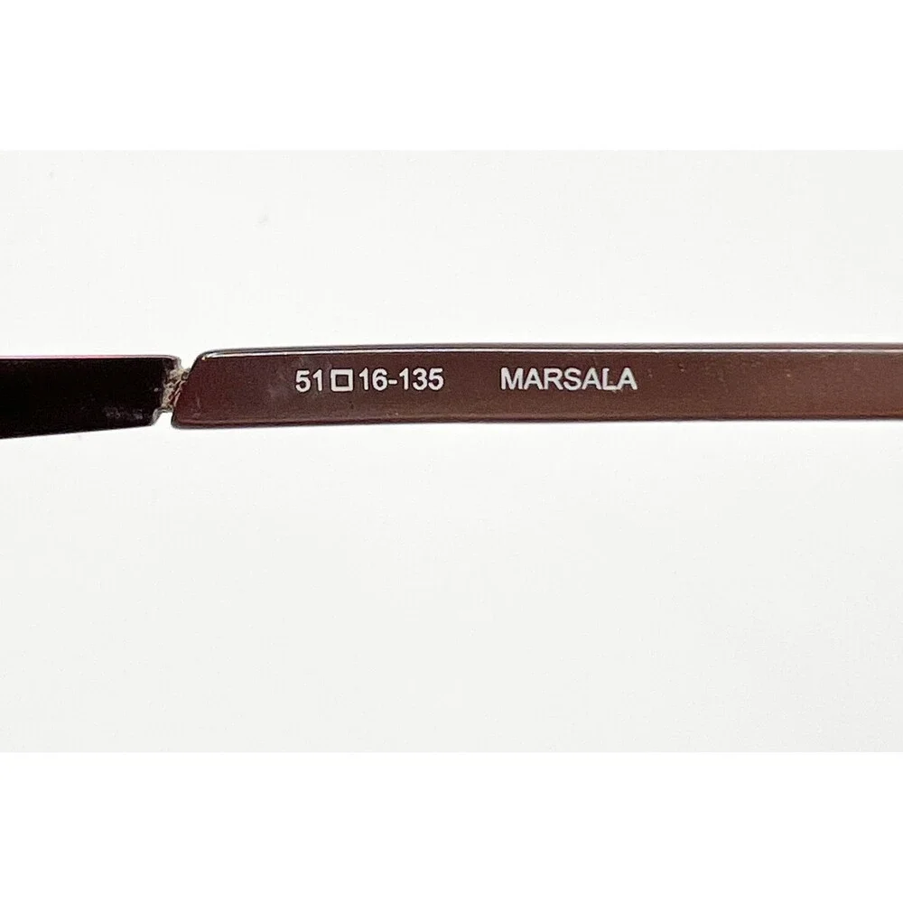 Bulova Eyeglasses Women Burgundy Alameda Marsala Embellished 51-16-135